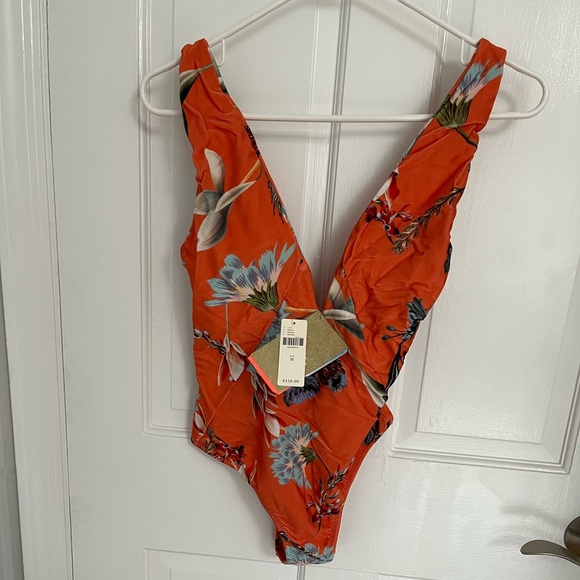 NWT Anthropologie Salinas Floral One-Piece Swimsuit Size Medium - Picture 5 of 13